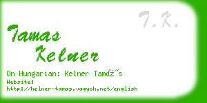 tamas kelner business card